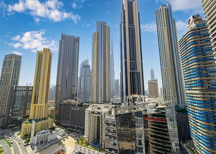 Burj Khalifa View! 2 Bedroom Luxe Apartment With 4 Minute Walk To Dubai Mall! Pool And Sauna Access!